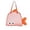 Orange, variant on Large Capacity Fish Shape Mesh Beach Bag, Quick Dry Beach Tote, Swimming Gear & Towels, Multi-Color Foldable Beach Storage Bag for Outdoor Travel