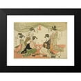 thumbnail image 2 of Chōbunsai Eishi 24x18 Black Modern Framed Museum Art Print Titled - Okaya and Takashima Ohisa Playing a Game of Ken (C. 1793-94), 2 of 5