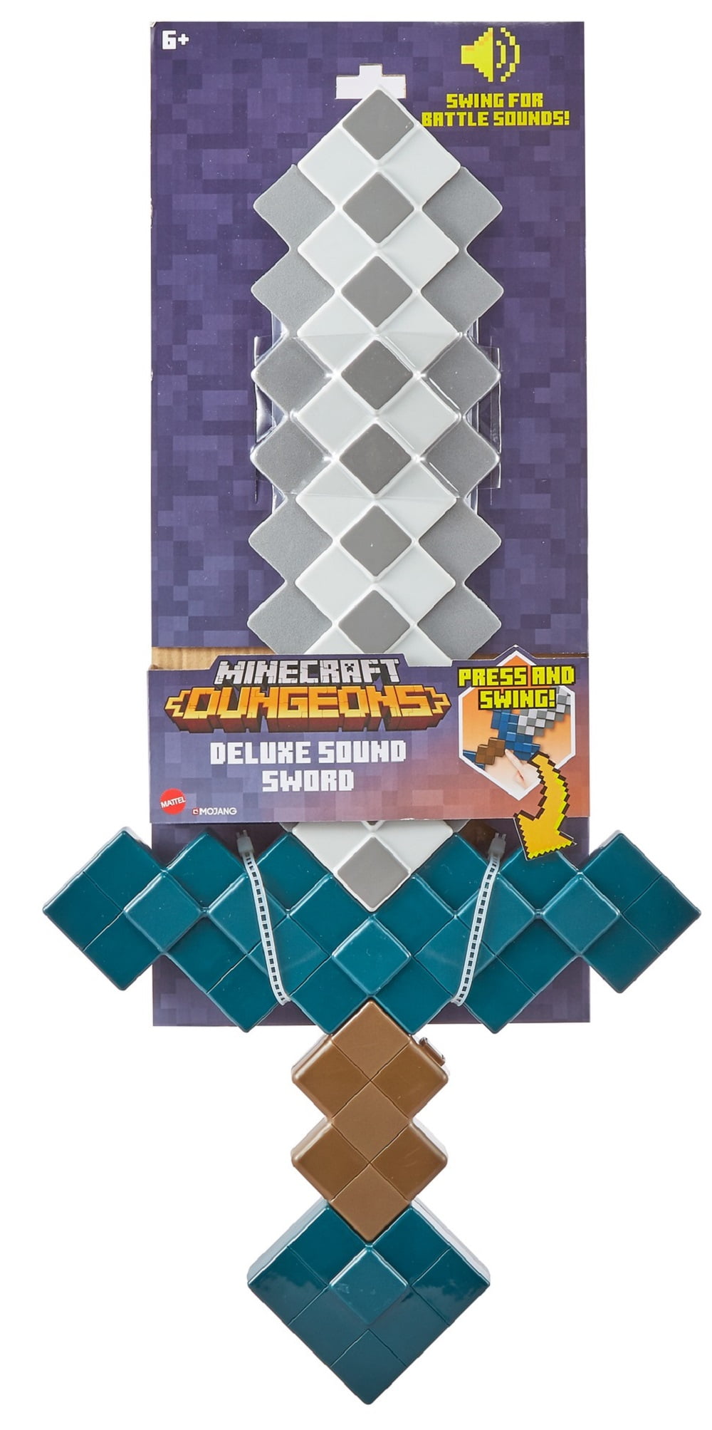 Minecraft Dungeons Deluxe Lifesize Foam Roleplay Diamond Sword With Sound  Effects - Walmart.com