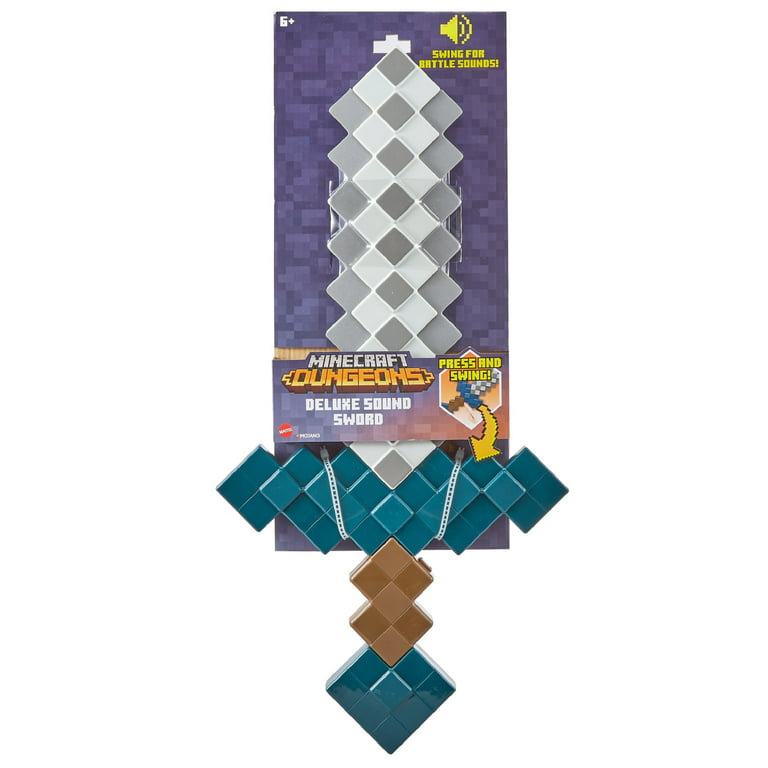 Mattel Minecraft Iron Sword, Life-Size Role-Play Toy & Costume Accessory  Inspired by the Video Game