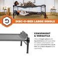 thumbnail image 4 of Disc-O-Bed Single Cot, Portable Sleep Solution for Tents & Cabins, Grey, Large, 4 of 11