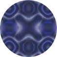 thumbnail image 1 of Ahgly Company Indoor Round Patterned Denim Dark Blue Area Rugs, 7' Round, 1 of 6