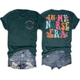 thumbnail image 3 of TINZ T-Shirt Graphique à Col Rond pour Femmes, Ensemble de Hauts d'Été à Manches Courtes Décontractés, Hauts de Course, 3 of 3