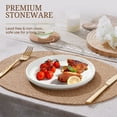 thumbnail image 2 of Vesteel Dinner Plates Set of 6, 7.9inch Ceramic Stoneware Sets for Home Restaurant, Farmhouse Dinnerware for Serving Steak, Pizza, Dishwasher & Microwave Safe, 2 of 8