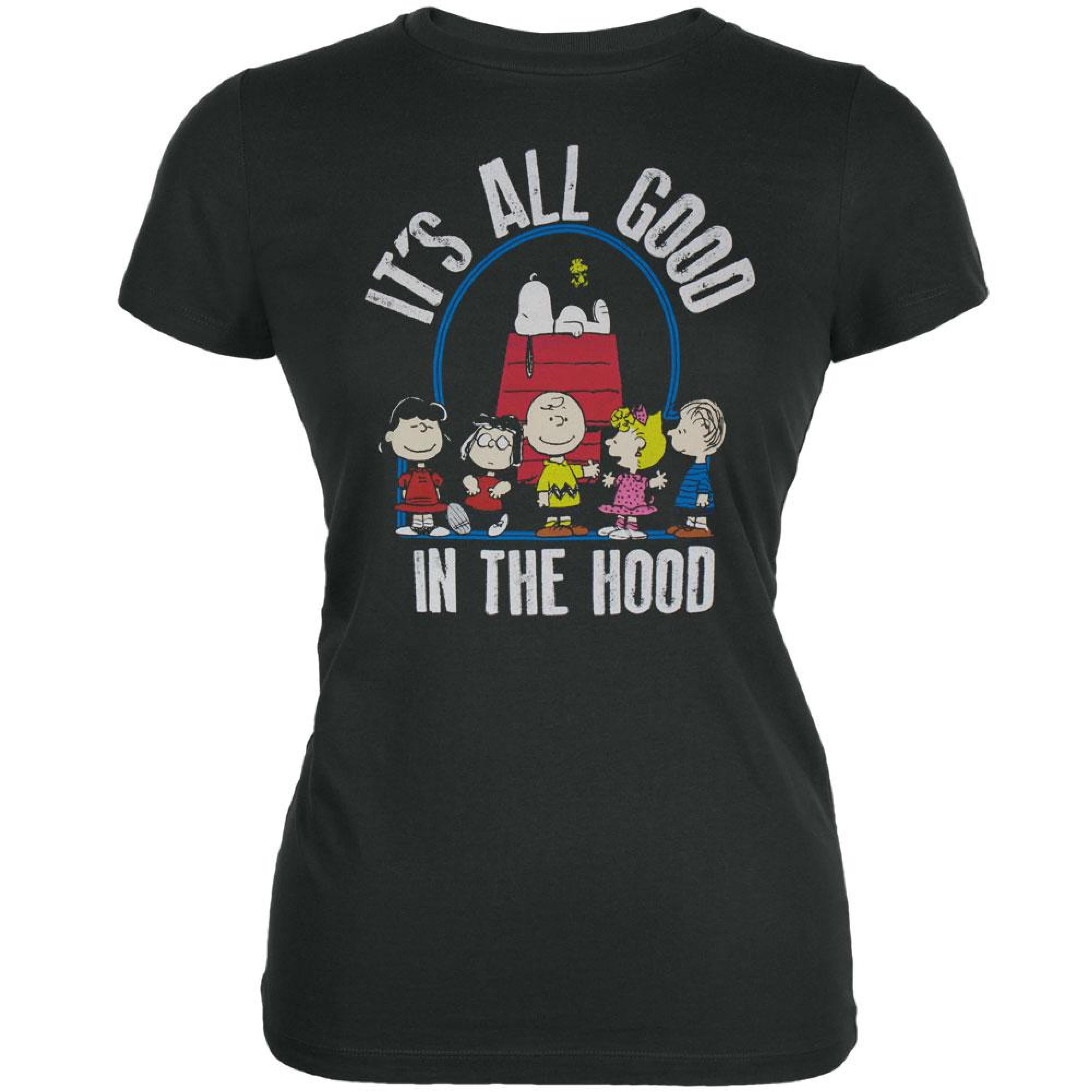 Old Glory Peanuts All Good In The Hood Juniors T Shirt Medium Walmart Com Walmart Com