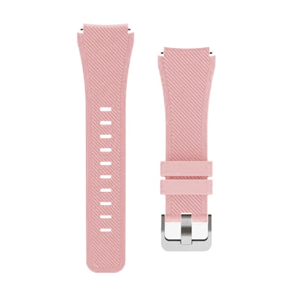 Inteprter Correa de reloj inteligente de silicona, Color sólido, Universal, resistente al calor, reemplazo de correa de reloj de elegante para Electrónica Rosado