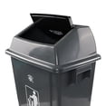 thumbnail image 3 of 4-Pack 13 Gallon Plastic Kitchen Trash Cans with Swing Lid, Durable  Swing Top Garbage Bin for Office, Patio, Restaurant, Garage, 3 of 7