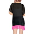 thumbnail image 4 of HAPPY BAY Women's Open Front Holiday Kimono Duster Cardigans XL-XXL Hot Pink_AB785, 4 of 5