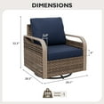 thumbnail image 2 of EAGLE PEAK Steel and Wicker Outdoor Glider Rocking Chair, Blue, 2 of 8