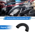 thumbnail image 2 of 3.5" OD 180 Degree U Bend 6064 Aluminum Alloy Tube Intercooler Pipe Surface Blasting Air Intake Connection Hose W/ Double Bead Roll 3.9" Length Black, 2 of 6