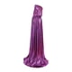 thumbnail image 2 of Capa de bruja con capucha para mujer y hombre, disfraz ligero de bruja, accesorio Violeta, 2 of 9