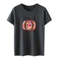 thumbnail image 1 of Blusa suelta de manga corta con cuello redondo y estampado a la moda para mujer Pompotops  hkajfhjk457261, 1 of 5