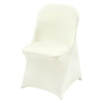 KFFKFF 30pcs Folding White Spandex Stretch Chair Covers for Wedding Party