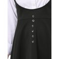 thumbnail image 7 of MODA NOVA Junior's Overall Pinafore Dress Button Decor Above Knee Suspender Skirt, 7 of 7