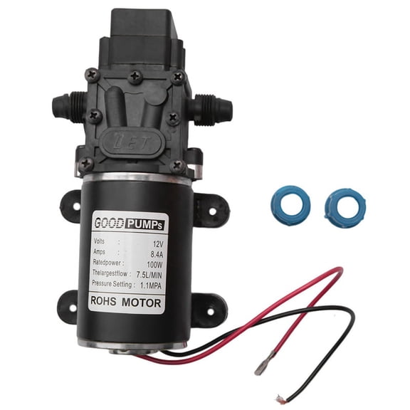 12V 100W High Pressure Self Priming Water Pump 160Psi 8Lpm Caravan Camping Boat