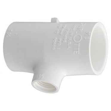 Charlotte Pipe PVC 02401 3700 Reducing Tee Schedule 40 1-1/4" Slip T X 1-1/4" D FPT PVC