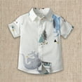 thumbnail image 2 of Ruyang Boys T-Shirts Kids Button Down Short Sleeve Tees Toddler Tropical Floral Printed Beach Haw𝐚iian Shirts Summer Tops, 2 of 3