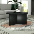 thumbnail image 2 of Evelyn&Zoe Anders 32" Wide Round Coffee Table, Black Grain, 2 of 7