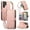 Pink, variant on TECH CIRCLE For Galaxy S23 Flip Wallet Case with Wrist Strap, Faux Leather Protective Lightweight Cover with Stand, Card Slots, Zippered Pocket, Purple