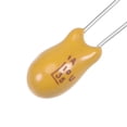 thumbnail image 3 of 10uF Tantalum Capacitor 35V 2 Pin Yellow Radial Dipped Tantalum Bead Capacitors 10pcs, 3 of 4