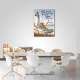 thumbnail image 4 of Lighthouse Wall Art Christian Jesus Beach Coast Scripture Pictures Wall Decor Bible Quotes Canvas Painting Print Artwork Modern Home Decor Framed for Living room Bedroom Bathroom 16"×12", 4 of 6