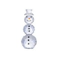 thumbnail image 2 of Honmine Christmas Snowman Decor, Crystal Style Snowman Figure for Holiday Display, Winter Themed Decoration for Table, Shelf, Mantle Arrangement, 2 of 6