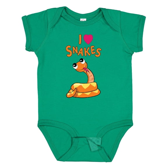 Inktastic I Love Snakes Boys or Girls Baby Bodysuit