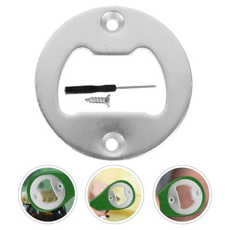 HOMEMAXS 1 Set Opener Inserts Beer Opener Hardware Bottle Cap Opener Inserts with Screwdriver and Screws