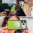 thumbnail image 6 of Kryonix for iPhone 17 Pro Case Magnetic, Genuine Leather Case with Butterfly Print Embossment, Shockproof Military-Graded Protection,Orange/Beige/Black/Purple, 6 of 9