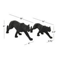 thumbnail image 3 of 18", 14"W Black Polyresin Leopard Sculpture, by DecMode (2 Count), 3 of 8