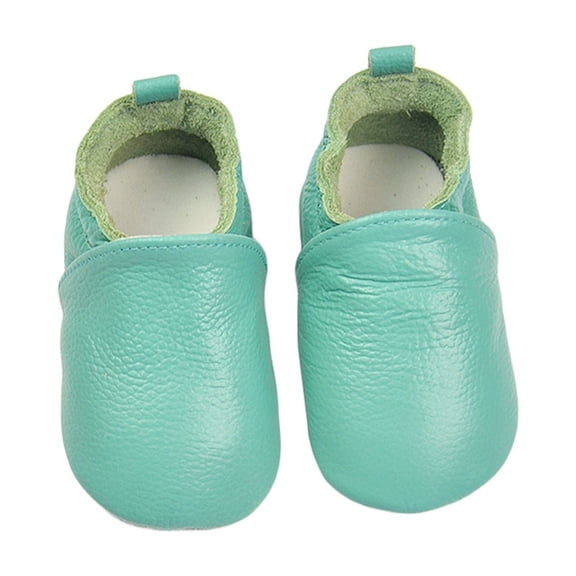 HUANBAI Crawling Shoes Baby First Walking Girls Boys Slippers Soft Leather With Sued e Soles Toddler 0 2 Years 12-18