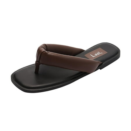

VerPetridure White Sandals Women Women s Foot Clip Mules Casual Shoes Beach Wear Comfortable Sandals Flat Slippers