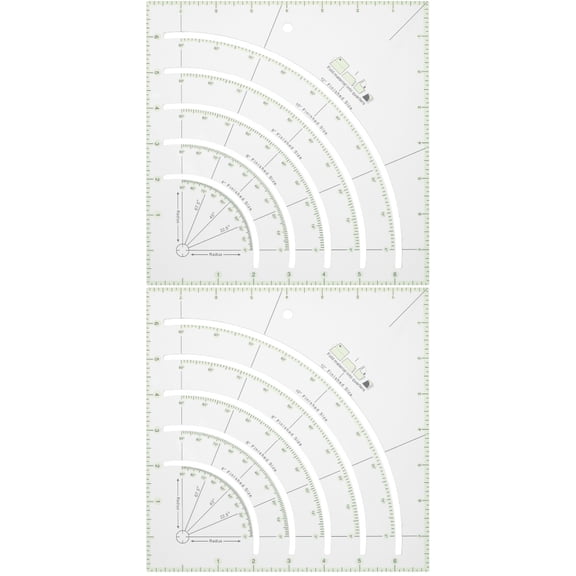 Masteelf 2pcs Acrylic Quilting Ruler Patchwork Tailor Ruler Fabric Ruler DIY Sewing Supplies