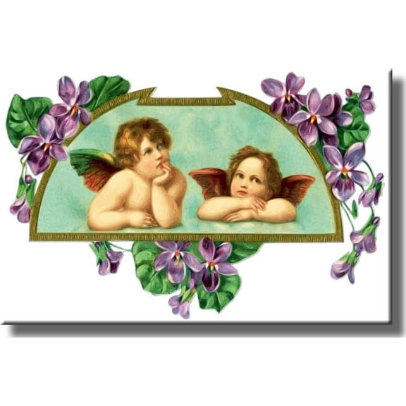 Guardian Angels Picture on Stretched Canvas, Wall Art decor, Ready to Hang!