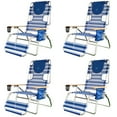 thumbnail image 1 of Ostrich 3-N-1 Altitude Outdoor Reclining Patio Beach Lounge Chair, Blue (4 Pack), 1 of 6