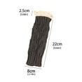 thumbnail image 3 of Gants Mitaines Rouges pour Femmes Hiver Dentelle Tricotée Acrylique Demi-Doigt, 3 of 4