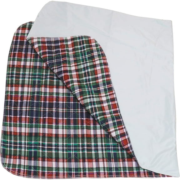 80 x 36 inches Big Size Washable Bed Pad / 3XL Incontinence Plaid Underpad - Mattress Protector