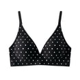 thumbnail image 3 of Yuanlong Women's T-Shirt Bras Polka Dot Print Seamless Bra Lightweight Support Underwire Smooth Comfort Fit Everyday Bras, 3 of 3