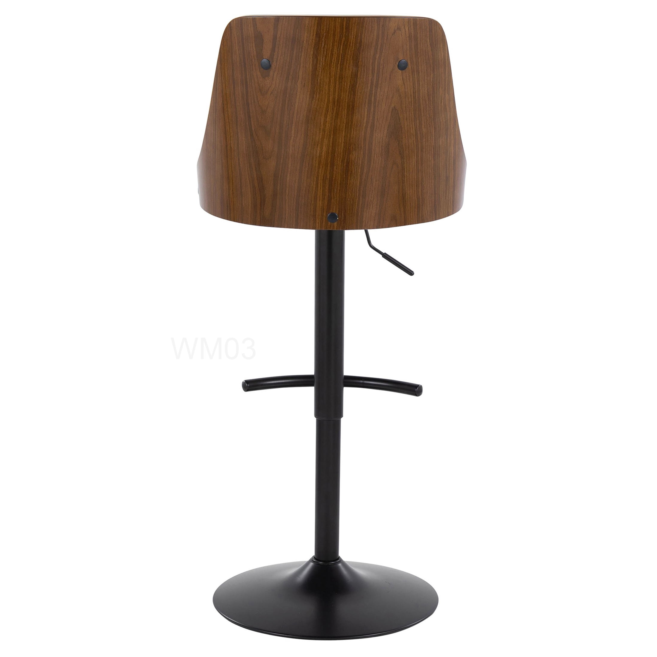 Modern Swivel Bar Stools with Back Set of 2, Adjustable Height, White PU Leather Seat and Footrest