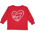 thumbnail image 3 of Inktastic I Love My Mom and Dad in White Chalk Heart Boys or Girls Long Sleeve Toddler T-Shirt, 3 of 5