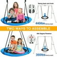 thumbnail image 4 of 440lbs Swing Set with 40 Inch Saucer Tree Swing, Swivel and Heavy Duty A-Frame Metal Swing Stand, 4 of 10
