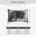 thumbnail image 4 of Pofeuu Heroic Lion Encounter Print Polyester Microfiber Plush Pillowcases, Super Soft and Cozy Pillow Case Covers with Envelop Closure（Pillow core not included）-14"x20", 4 of 6