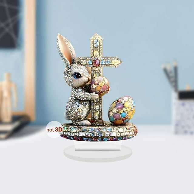 Tdxkok Easter Decoration Home Desktop Decoration Rabbits Home Desktop Decoration Happy Easter Decorations