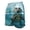 Blue, variant on XFeng Men's 2 in 1 Swim Trunks, Print Board Shorts with Compression Liner, Quick Dry Beach Swim Shorts with Pockets