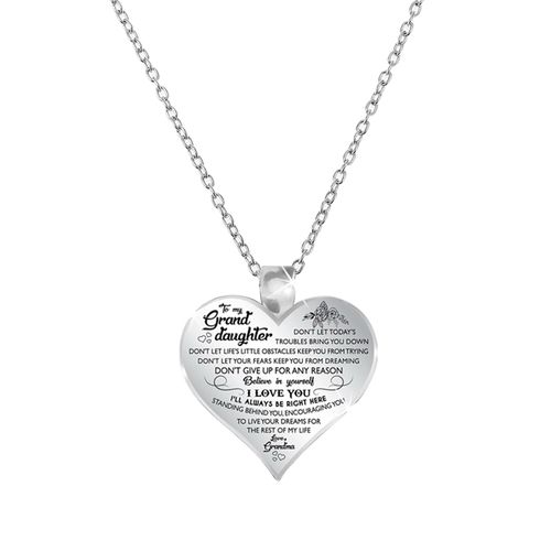to my daughter heart pendant