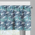 thumbnail image 3 of Ambesonne Palm Leaf Valance Pack of 2, Tropical Nature Exotic, 54"X12", Turquoise Navy Blue, 3 of 5