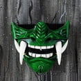 thumbnail image 1 of Juguetes para niños Japanese Hannya Mask De-mon Oni Sam-urai NOH Kabuki Prajna Devil Half Face Mask Cosplay Compre 2 llévese 1 gratis, 1 of 2