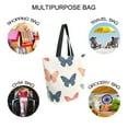 thumbnail image 7 of FORMRS Womens Canvas Tote Bag with Zipper Inner Pocket Shoulder Handbag, Orange Butterflies, 7 of 7