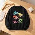 thumbnail image 2 of WXFAZCVU Boys Shirt Fall Pullover Crewneck Long Sleeved Top Dinosaur Tee Fashion Going Out Size 10-11 Years, 2 of 4