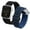 Black&Blue, variant on 2 Pack Nylon Stretchy Solo Loop Watch Band, Compatible with Apple Watch Series 1-9,SE,Ultra 38/40/41/42/44/45/49mm, Adjustable Replacement Strap for Women Men